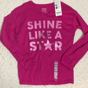 Carter's Fuchsia Shine Like a Star Long Sleeve Tee NWT